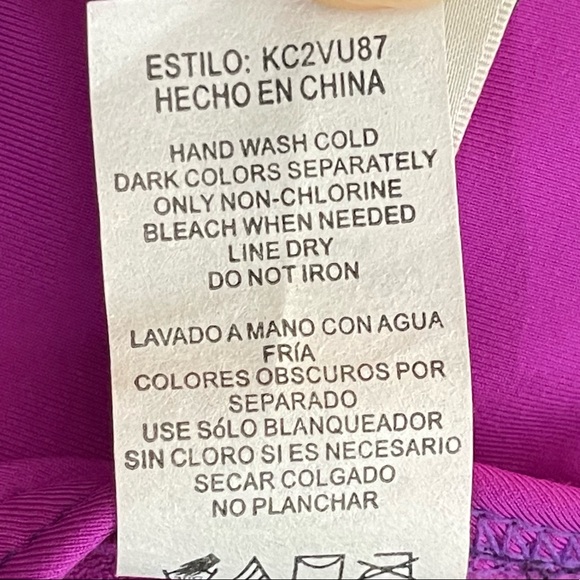 Kenneth Cole New York Halter Bikini Swim Top with Flowers - Picture 5 of 7